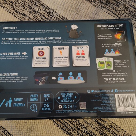 NEW Exploding Kittens Recipes for Disaster - Deluxe Game Set - Family Game - Picture 4 of 5